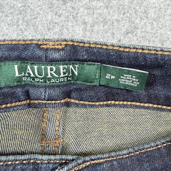 Lauren Ralph Lauren Jeans Womens 2P Petite Modern Straight Curvy Rinse Denim - Picture 5 of 12